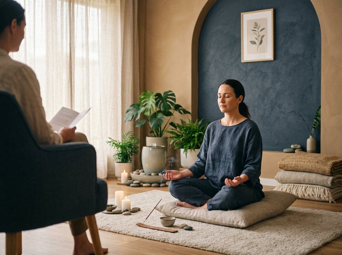 Calming stress and anxiety treatment session